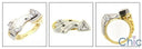 1 Carat Trillion Round in Bezel Two Tone 14K Gold Cubic Zirconia Ring
