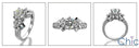 Engagement 1 Ct Round Center Channel Baguettes Cubic Zirconia Cz Ring