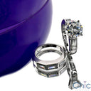 Engagement 1.5 Brilliant Round 4 Prong Center Baguettes Cubic Zirconia Cz Ring