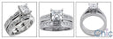 Matching Set 1 Ct Princess Channel Wedding Cubic Zirconia Cz Ring