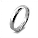 Plain Wedding 3mm Wide Wedding Cubic Zirconia CZ Band 