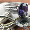 Anniversary 4 Ct Oval Amethyst Cubic Zirconia Cz Ring