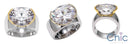 Solitaire 6.5 Ct Oval Half Bezel Cubic Zirconia Cz Ring
