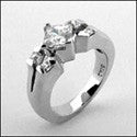 Engagement Princess .75 Center Channel Cubic Zirconia Cz Ring