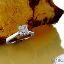 Solitaire .60 Ct Princess Single Stone Cubic Zirconia Cz Ring