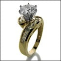 Engagement 2 Ct Round Twisted Channel Shank Cubic Zirconia Cz Ring