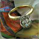 Anniversary Round 1 Ct Channel two tone Cubic Zirconia Cz Ring