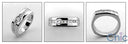 Mens Round Princess Channel Euro Shank Cubic Zirconia CZ Wedding Band