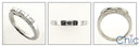 Cubic zirconia Single Row 3 Channel Baguettes Wedding Band 14k White Gold