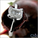 Solitaire Half Ct Radiant Center Cubic Zirconia Cz Ring