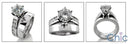 Matching Set 1.5 Round Center Channel Plain Cubic Zirconia Cz Ring