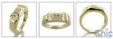 Mens .45 Princess in Channel Cubic Zirconia CZ Wedding Band
