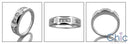 Mens 1 Ct Princess in Channel Cubic Zirconia CZ Wedding Band