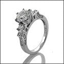 Engagement Brilliant 6 prong Cubic Zirconia Cz Ring