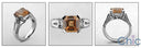 Anniversary 2.5 Asscher Brown Cubic Zirconia Cz Ring
