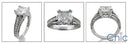 Estate 1.5 Princess Pave Antuque Style Cubic Zirconia Cz Ring