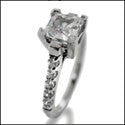 Engagement Princess 1 Ct . Ct Pave Cubic Zirconia Cz Ring