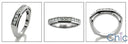 Wedding 1.2 TCW Princess Channel Euro Shank Cubic Zirconia CZ Band 
