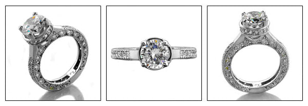 Engagement Antique Style Ring 1.25 Ct CZ Cubic Zirconia Cz Ring