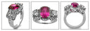 Estate Ruby Cushion Antique Style Cubic Zirconia Cz Ring