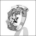 Fine Jewelry 1 Ct Pave Set Stars Cubic Zirconia Cz Ring