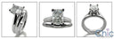 Radiant 1.5 Carat Cubic Zirconia Matching Engagement Ring Set 14K White Gold