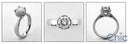 Engagement 1.25 Ct Round Center Tiffany Lucida Style Cubic Zirconia 14K White Gold Ring