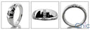 Mens .15 Princess in Channel Cubic Zirconia CZ Wedding Band