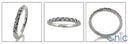 Wedding .45 TCW Pave 2.5 mm Shank Cubic Zirconia CZ Band 