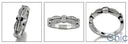 Wedding Haql;f Bezel Ct Pave Set Round Cubic Zirconia CZ Band