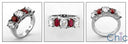 Anniversary Ruby Ct Diamond Color Oval Cubic Zirconia Cz Ring