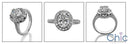 Anniversary Oval 2.5 Ct Halo Cubic Zirconia Cz Ring