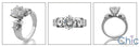Engagement 1.5 Round Princess Cubic Zirconia Cz Ring