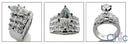 Engagement 2 Ct Marquise Center Channel Princess Cubic Zirconia Cz Ring