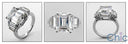 Estate 4.5 Emerald Step Baguettes Cubic Zirconia Cz Ring