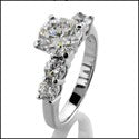 Estate Round 1 Ct 4 Prongs Share Prong Cubic Zirconia Cz Ring