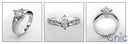Engagement 1 Ct Princess Diamond Set Channel Cubic Zirconia Cz Ring