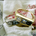 Mens Round Princess Channel Set Cubic Zirconia CZ Wedding Band