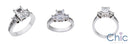 Engagement Radiant 1.5 Ct Center Cubic Zirconia Cz Ring