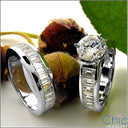 Wedding 1 Ct Channel Set Baguettes Cubic Zirconia CZ Band