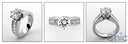 Engagement Round Center 1.5 Ct Channel Baguettes Cubic Zirconia Cz Ring