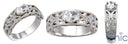 Estate 1 Ct Oval Center Etched Detail Cubic Zirconia Cz Ring