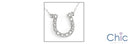 Cubic Zirconia Cz Horse Shoe Pave Round Stone Pendant