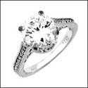 Engagement 2.5 Ct Round Antique Pave Ct Engraving Cubic Zirconia Cz Ring