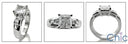 Engagement Princess 1 Ct Center Channel Cubic Zirconia Cz Ring
