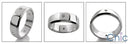 Mens 7mm 4 Round Bezel Cubic Zirconia CZ Wedding Band