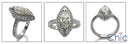 Engagement 1.5 Marquise Center Pave Cubic Zirconia Cz Ring