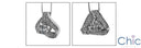 Cubic Zirconia Cz Triangle Shaped Set Round Pendant