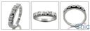 Wedding Princess 1 Channel Set Cubic Zirconia CZ Band 