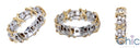 Eternity Two Color Round Channel Set Cubic Zirconia Cz Ring